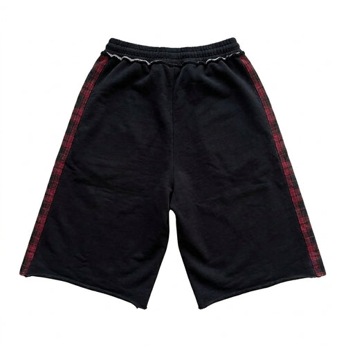 Yeshua shorts, red, back, white background